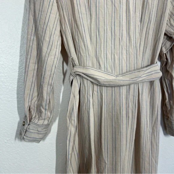 Free People Cream Audrey Midi Stripe Dress - Picture 6 of 14